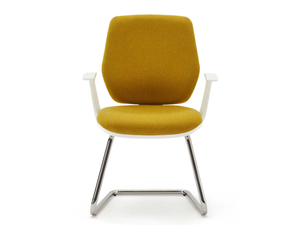 FIRST - Cantilever upholstered fabric office chair with armrests _ ESTEL GROUP